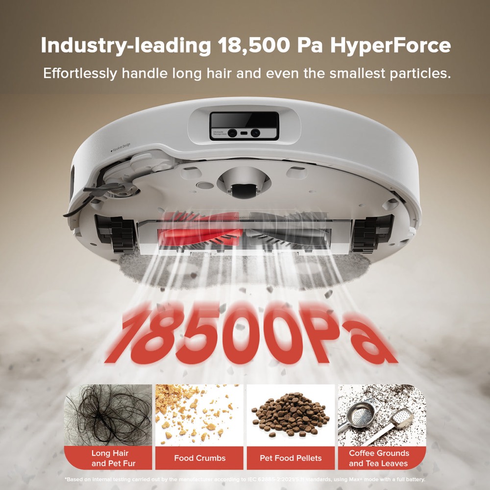 18,500 Pa suction